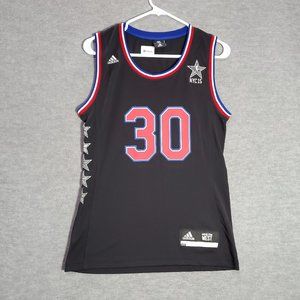 All Star West Women Top Small‎ Black Adidas Jersey NYC 2015 Stephen Curry #30
